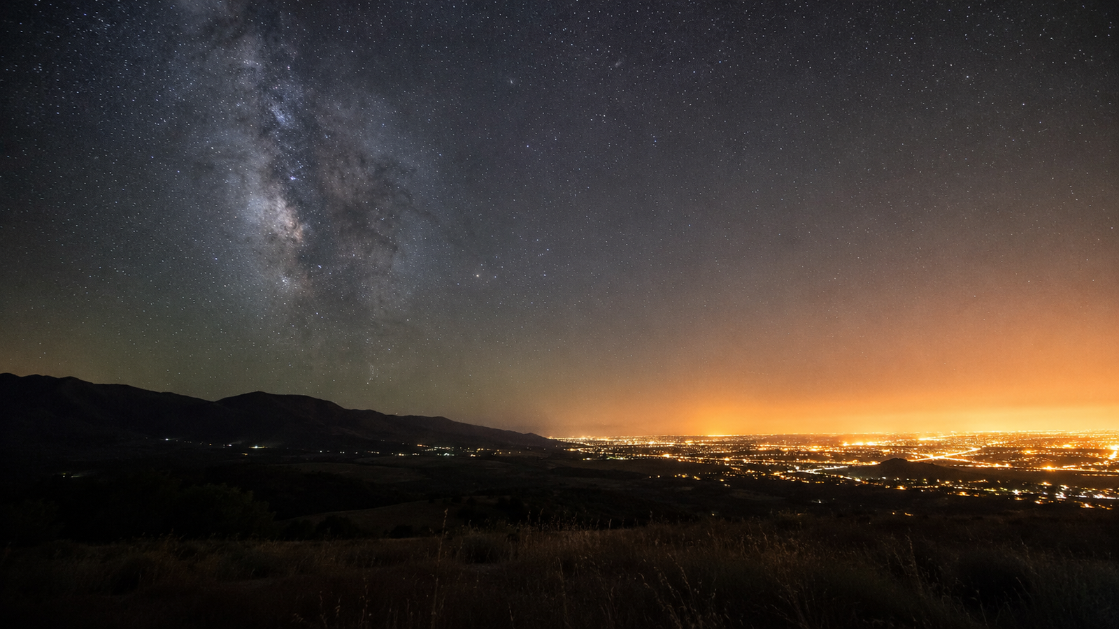 An observatory under a dark sky