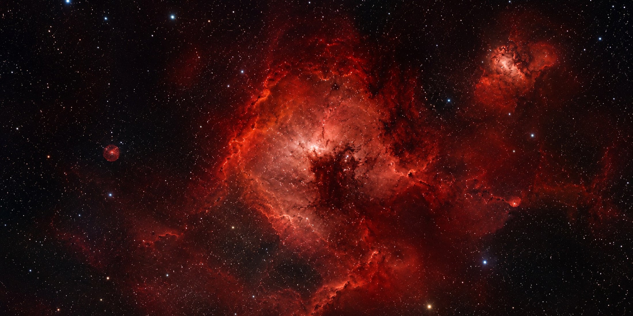 Close-up nebula astrophotography